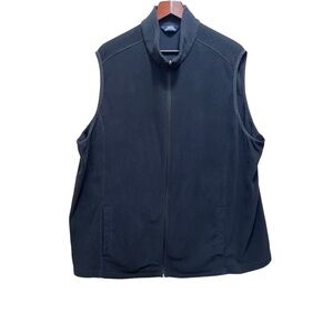 Land's Ends Outfitters Black Fleece Vest Size 3x